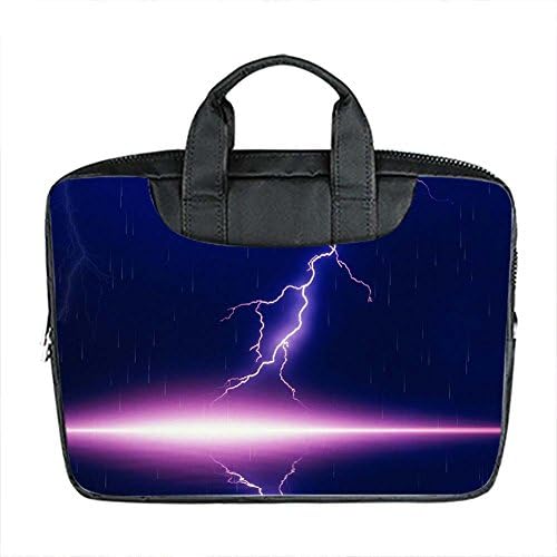 Private Custom 13.4 Inch Imported Fabric Laptop Stylish Portable Shoulder Messenger Business Bag Diy Flash of Lightning Design
