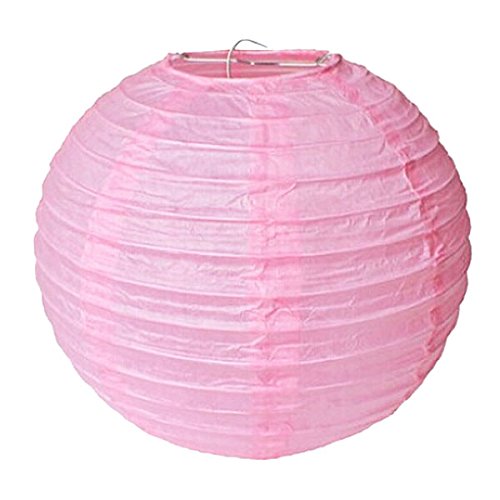 SUNBEAUTY 3er/5er/10er Set Tissue Papier Lampion Feier Party Zeremonie Dekor (30cm (3 Stück), Rosa) - 2