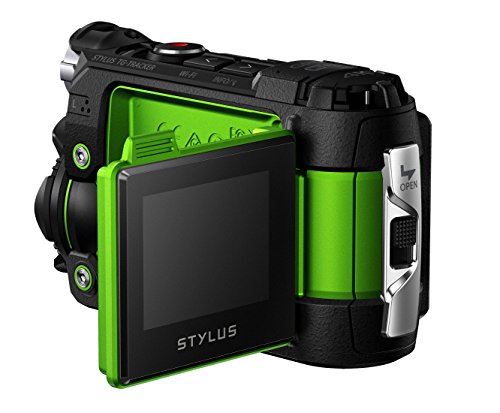 Olympus TG-Tracker Actionkamera (stoßfest, wasserdicht bis 30m, belastbar bis 100kg , frostsicher bis -10 C°, staubgeschützt) mit GPS, Barometer, Temperatursensor, Kompass und Accelerometer – grün - 7