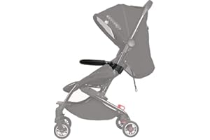 BROGTORL Barra de seguridad para cochecito Maclaren Atom, accesorio para cochecito de bebé, piel sintética, reposabrazos ajustables, paragolpes (ajustable)