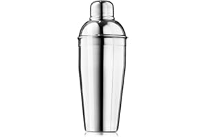 FORGAST Fogast Shaker à cocktails | Capacité 0,7 litres | Mélangeur de bar, shaker à cocktail | Trois parties | Acier inoxydable | Ensemble Barista | Accessoires de bars | Shaker à cocktail whisky, Martini