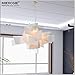 Price comparison product image Meerosee Lighting Modern Irregular Foscarini Big Bang pendant Lighting Fixture Art suspension Lamp drop White color lamp for Dining room L35.8"×W31.5"