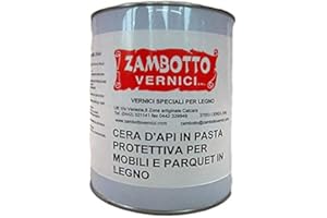 ZAMBOTTO VERNICI Cera D'api In Pasta Protettiva Per Mobili E Parquet, Trasparente, 1L