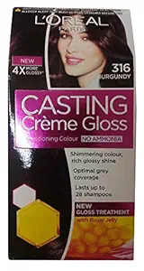 LOreal Paris Casting Creme Gloss Hair Colour, 160ml - Burgundy 316, 160ml