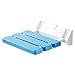 Produktbild Badehocker Aluminium Faltbarer Badestuhl Klappbarer Wandhocker Sicherheits-Anti-Rutsch-Badehocker Schuhbank Weiß Blau Grau (Farbe : Blue)