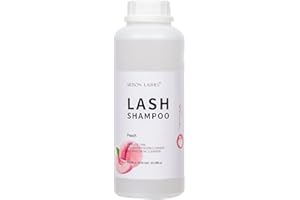 ARISON LASHES Lash Shampoo 600ml/Eyelid Foaming Cleaner/Detergent for Extensions and Natural Eyelashes/Paraben&Sulfate Free Safe Makeup/Professional&Self Use(Peach)