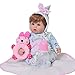 Produktbild Candyana Wiedergeburt Puppe 42 cm Simulation Baby Blaue Augen Gelbes Haar Nettes Mädchen Puppen Kinder Spielzeug,42cm