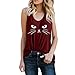 Produktbild Battnot Damen Tank Tops Locker Katze Drucken Sommer Sexy Ärmellose Solide Casual Weste Camisole, Frauen Crop Tops Elegant Workout Blusen Trägershirts T-Shirt Womens Kostüm S-3XL Schwarz Rot Grau Rosa