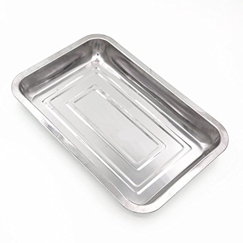 Edelstahl BBQ Barbecue Grillschale Grillplatte Menüschalen Obstschale Tropfschale Küchengerät (1 Stck) - 3