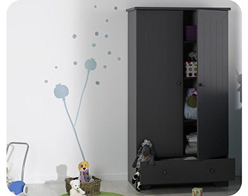 Oslo Wardrobe - charcoal grey