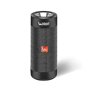 UBON Bluetooth v5.0 Speaker GBT-22A Audio Bar with Flash Light/FM/USB/TF Card and TWS Functionality Budget Bluetooth Speaker (Black)