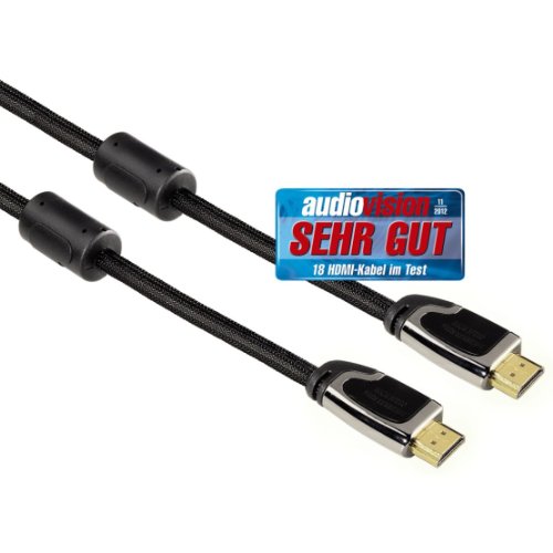 Hama High Speed HDMI-Kabel „ProClass“, 4K Ultra HD, 3D tauglich (Ethernet, ACR, vergoldete Kontakte, 5,0 m) - 3