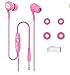 Produktbild Wokee 5 farbes Ear Kopfhörer Universal 3,5 mm Kopfhörer Noise Cancelling Ohrhörer In-Ear-Stereo-Ohrhörer Kopfhörer mit Mikrofon für Handy RD (Rosa)