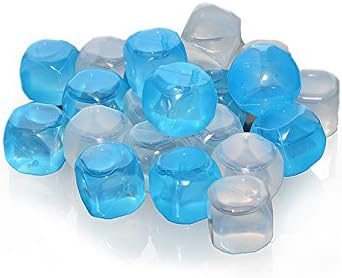 36 Reusable Ice Cubes Blue or Clear High Quality - Ideal for Picnic, Party, Parties, BBQ or Home Office Use. (Clear)