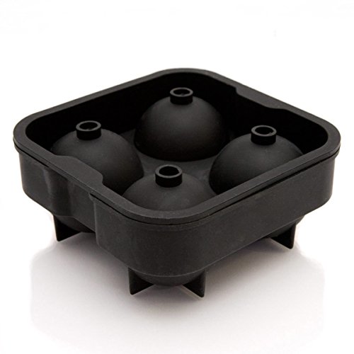 Ice Balls XXL Eiskugelform für 4 Eiskugeln aus Silikon Eiswürfelform Eiskugeln Sphere Mold Maker - 3