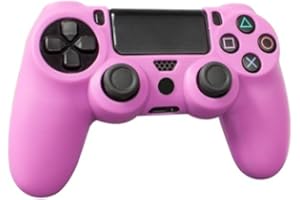ZedLabz pro soft silicone skin grip protective cover for Sony PS4 controller rubber bumper case with ribbed handle grip [Playstation 4] (Pink)