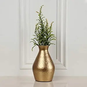 Gliteri Gallery Metal Hammered Flower Vase for Home D