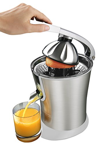 Taurus Juice 160 - Exprimidor eléctrico para zumo con sistema anti goteo, acero inoxidable, 160 W, color gris y blanco