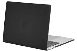 BlueSwan Hülle kompatibel mit MacBook Pro 13 Zoll A2338(M1/M2) A2251 A2289 A2159 A1989 A1706, erschienen 2022-2017, Matte Harte Schutzhülle & Tastaturschutz & tragbares Mauspad, Schwarz