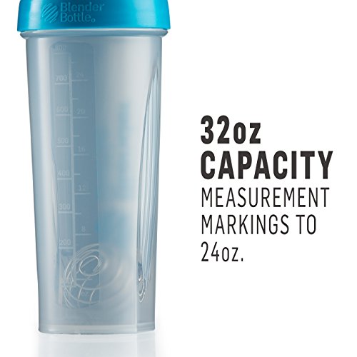 BlenderBottle Classic Loop Shaker / Eiweiß Shaker / Diät Shaker / Protein Shaker mit Blenderball blau 590ml Fassungsvermögen, skaliert bis 400 ml - 2