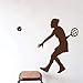 Produktbild Finloveg Frau Tennisspieler Silhouette Wandtattoo Wandbild Sport Mädchen Spielen Tennis Kunst Wandaufkleberausgangsdekor Wandtattoos 43X58 Cm