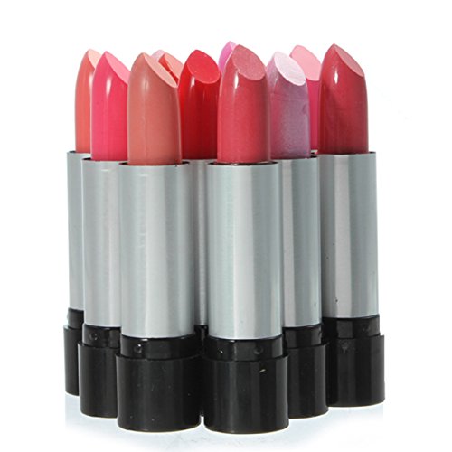 LUCKYFINE 12 PCS Beauty Kosmetik Make-up Langlebige helle Lippenstift set - 4