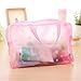 Demarkt Travel Necessary Pouch Bathing Wash Pouch Cosmetic Bag Floral Transparent Waterproof Storage bag, Color Optional