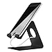 ELV Desktop Cell Phone Stand Tablet Stand, Advanced 4mm Thickness Aluminum Stand Holder for Mobile Phone (All Size) and Tablet (Up to 10.1 inch) - Black RS.299.00