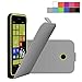 Price comparison product image COOVY® SLIM FLIP COVER SHELL HOUSING PROTECTION CASE FOR MICROSOFT LUMINA 535 with SCREEN PROTECTOR color grey