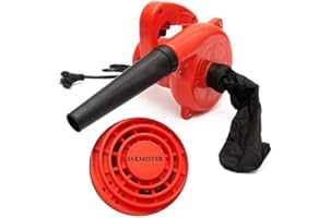 JAKMISTER 600 W, 70 Miles/Hour Unbreakable Plastic Electric Air Blower Dust PC Vacuum Cleaner (Standard Size, Red)
