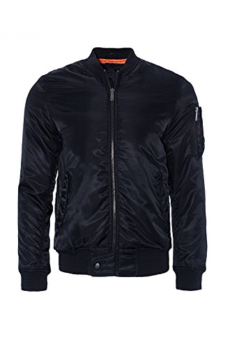 Herren Bomber Jacke Von Brave Soul 'Oslo (Schwarz) L