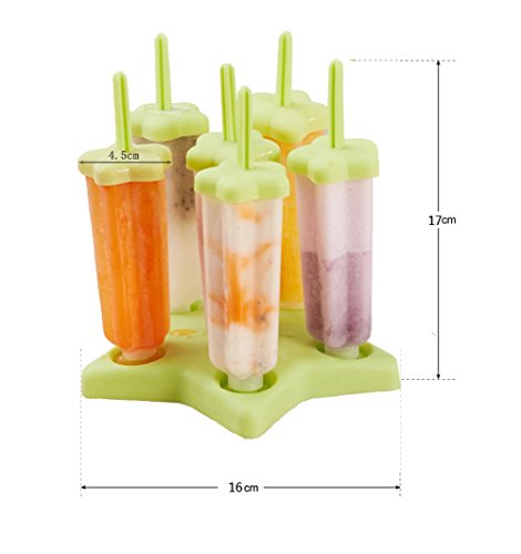 Joyoldelf 6-er Set Eis am Stiel aus Silikon,Eis Forme für Kinder und Erwachsene,ohne BPA - 7
