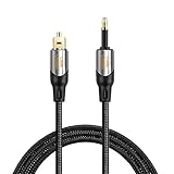  Toslink macho a Toslink a Mini Toslink digital óptica S/PDIF Audio Cable con conectores de metal, color negro y plateado