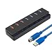 Produktbild Hochgeschwindigkeits-USB 3.0-Splitter, 7-Port-USB 3.0-Hub mit individuellen Netzschaltern