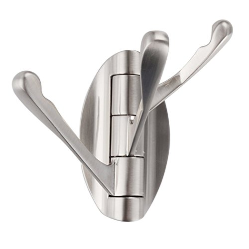 Schwenkbare Haken, PHOEWON Gebürstetes Nickel Metall Haken Edelstahloptik Handtuchhalter Edelstahl Wandhaken Handtuch Mantel Haken für Küche, Schlafzimmer, Bad, Türen