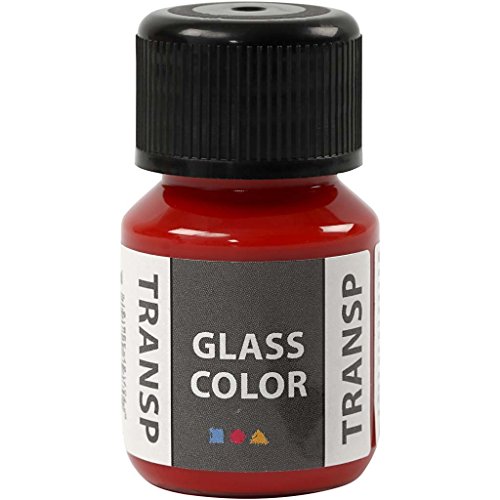 Creativ Company Glasfarbe Transparent, 35 ml, Rot