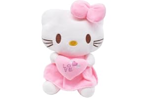 Gujey Poupée en Peluche Hello Kitty, Jouet en Peluche, Peluches Personnages, Dessin animé Mignon Hello Kitty ​Cadeaux de Jouets Créatifs pour Enfants Famille Amis