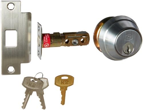 Stanley Commercial Hardware Commercial Key Control Auxiliary Deadbolt from the QDB200 Collection, 6-Pin, Kwikset SmartKey Keyway, Satin Chrome Finish