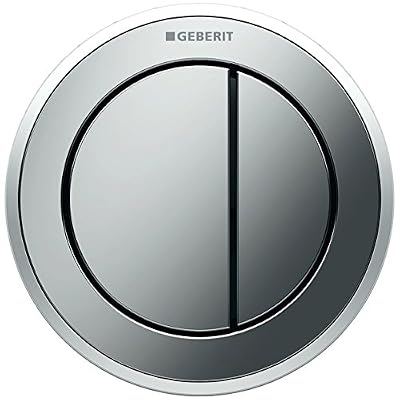 Geberit-116,055.KH.1 Poussoir pneumatique à distance 10 fixé pour double chasse chrome brillant/Chrome Mat/Chrome Brillant