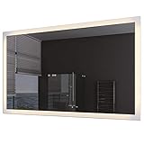 Badgeeigneter Kristallspiegel mit hochglanzpolierten Spiegelkanten in 5 mm Spiegelstärke, sehr flache Badspiegel Ausführung, nur 36 mm Gesamttiefe | Made in Germany by SCHREIBER-DESIGN