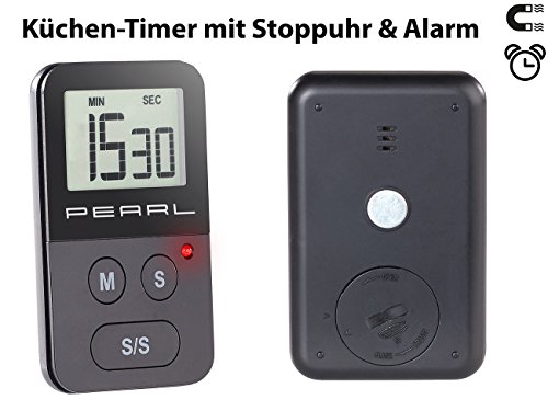 PEARL Digitaler Küchen-Timer mit Stoppuhr, akustischem und optischem Alarm - 2