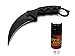 Produktbild *2er Abwehr-Set* Honshu-Karambit black Tiger-Tooth - CS-GO - Counter-Strike - Real Fighter - Full-Tang Freehand Messer in Steckscheide + Pfeffer-Spray Pro-tect 40ml