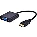 RtsTM High Quality HDMI To VGA Adapter COMPATIBLE with computer, XBOX, ps 3, ps 4, tablet, Apple TV, Kano Computer Kit, Raspberry Pi Kit, set-top box, Laptop, mobile phone, digital camera, media player, TV, monitor, projector, DVD, Blu-Ray players, Other Supported All hdmi Device - 2 Year Warranty - Black RS.349.00