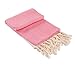 Produktbild elbmöbel Pestemal Hamamtücher aus Baumwolle Türkisches Tuch Badetuch Handtuch Saunatuch Strandtuch Hamamtuch Peshtemal Diamant (Pink, 95 x 180 cm)