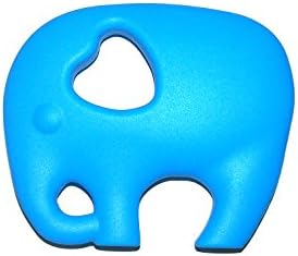 Lily Bear Detachable Elephant Pendant Silicone Baby Teething Necklace or Teething Ring (Sky  Blue)
