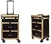 New Vanity Trolley case, vanity case, cosmetic case 51 X 37 X 24 cm (Black/Gold 3 Draw)