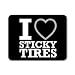 Produktbild thwo Auto Lover Racing Geschenk Ich liebe Sticky Reifen Maus Pads 25 cm (L) * 19,8 cm (W)