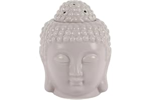 SOMETHING DIFFERENT Quemador de Aceite pequeño con Cabeza de Buda Gris (18/36)