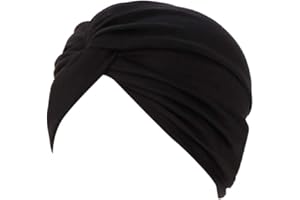 IMJONO Chapeau de Chimiothérapie Femme, Mode Couleur Unie Bonnet Chimio Turban Musulmanes Coton Wrap Hijab Cap Bonnet de Nuit pour Perte de Cheveux Cancer