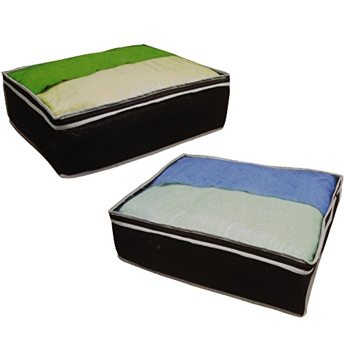 JEMIDI Aufbewahrungstaschen für Bettdecke Unterbettkommode Unterbett Tasche Aufbewahrung Kasten Bettkasten ca. 97cm x 50xm x 19cm (1 Stück) - 4